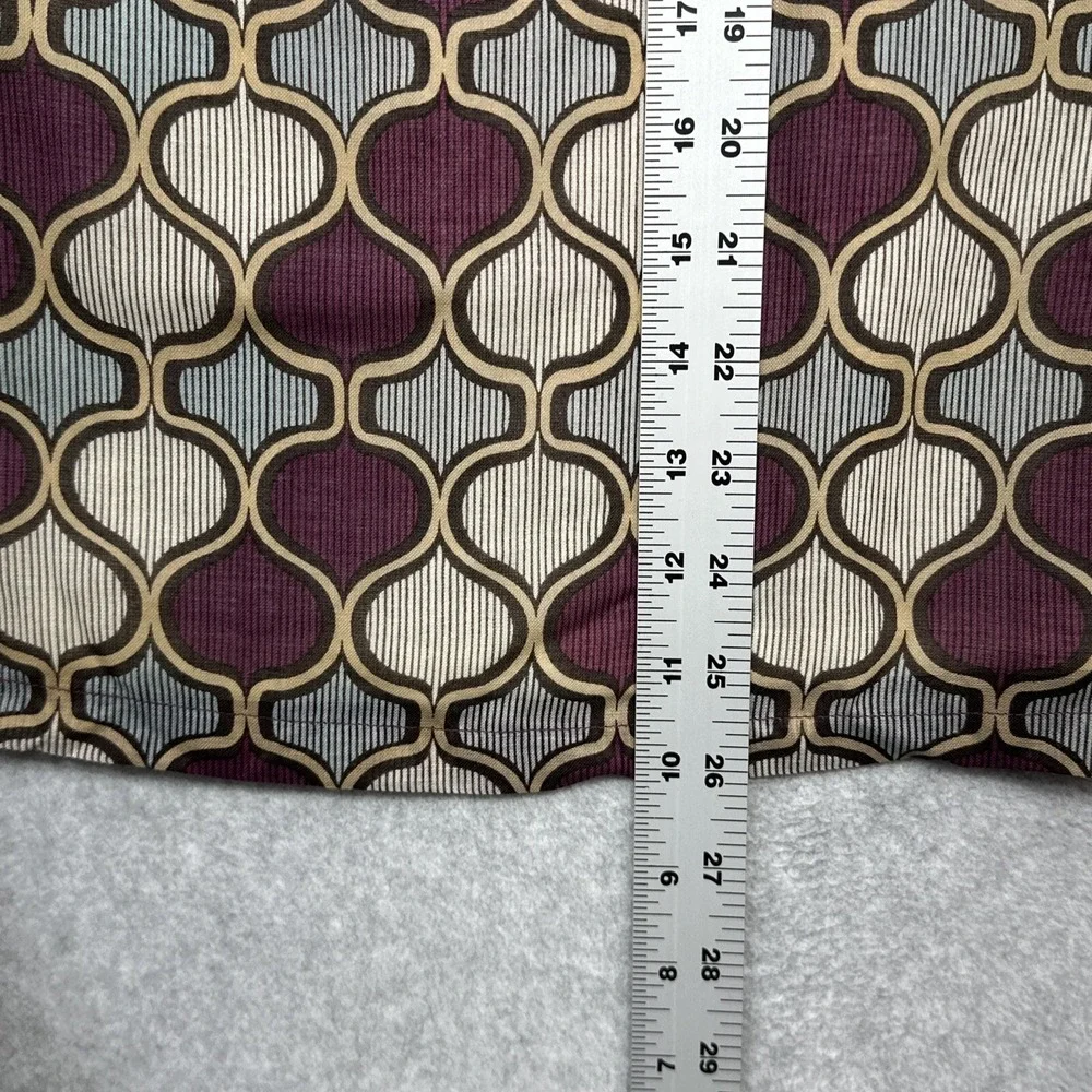 Tory Burch Top 4 Purple Brown Wool Silk Moroccan Luxury Blouse Elevated Casual